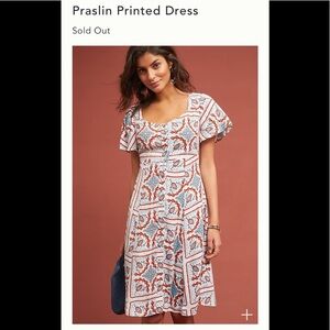 SALE New Anthropologie Praslin Printed dress sz 2